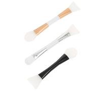 ABOOFAN 3pcs Silicone Face Mask Brush Set with Dual-end Design, Soft Supple Brush Head and Skin-friendly Material for Effective Skincare and DIY Facial Mask Application Random Color