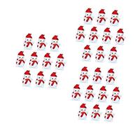 ABOOFAN 3sets Snowman Christmas Ornaments Christmas Miniature Ornaments Snowman Figurines Decor Home Decorative Accessories 10pcs*3