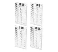 ABOOFAN 4 Pcs High Precision Crack Ruler Clear Plastic Estimation Chart for Defect Measurement Line Inspection and Flaw Detection in Various Light Conditions