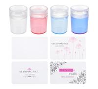 ABOOFAN 4 Sets Silicone Nail Art Stamping Tools for DIY Manicure Fine Workmanship Stamper Kit to Create Attractive Patterns on Nails and Crafting