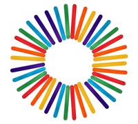 ABOOFAN 400pcs Colored Popsicle Sticks Jumbo Smooth Edge Wooden Craft Sticks for DIY Art Projects Vibrant Homemade Ice Cream Lolly Supplies for Party Decorations and Skill Development