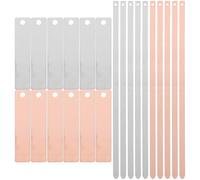ABOOFAN 40pcs Copper and Zinc Electrode for Electrochemical Experiments Conductive Metal Plates Suitable for Lab and Scientific Research Applications