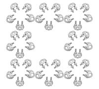 ABOOFAN 40pcs Stainless Steel U-Shaped Wire Rope Clamps, High Security Compact Cable Clips for Industrial Environments and Fencing, Sturdy Steel Cable Clamp Fasteners