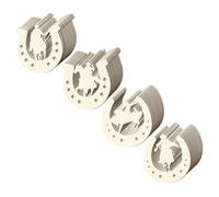ABOOFAN 48pcs DIY Horseshoe Cutouts Wooden Slices Lightweight Blank Wood Craft Shapes for Hand-Painted Graffiti Art Projects Home Decoration