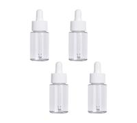 ABOOFAN 4pcs 20ml Empty Dropper Bottles with Cover for Essential Oil and Cosmetics, Glass and Silicone Plastic Material, Smooth Surface and Good Holding Feeling, Sub Bottles for Refillable