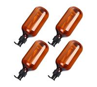 ABOOFAN 4pcs 500ml Brown Pet Press Type Cosmetic Bottles Set, Portable Leak-proof Refillable Containers for Travel and Daily Life, Wear Resistant Moisturizer and Cream Dispensers