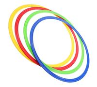 ABOOFAN 4pcs Agility Training Rings for Football and Soccer, Portable Speed and Coordination Drills Equipment, Made of Sturdy Pp Material, Easy for Outdoor Agility Improvement Exercises