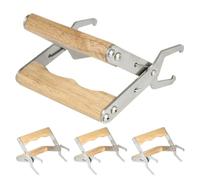 ABOOFAN 4pcs Beehive Frame Grip Bee Hive Frame Lifter Tool Stainless Steel Wooden Handle and Beehive Beekeeping Honey Harvesting Inspection