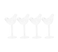 ABOOFAN 4pcs Bird Shaped Cocktail Glass Goblets, 150ml Glass Wine Glasses | Decorative Drinkware for Beverages, Hand Wash Recommended, Home Bars, Entertaining and Restaurant Tables
