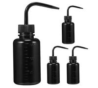 ABOOFAN 4pcs Black 150ml Plastic Squeeze Bottles Safe and Squeezable Empty Wash Bottles for Eyelash and Body Tattoo Cleaning