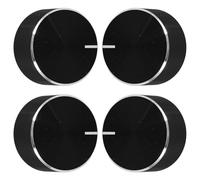 ABOOFAN 4pcs Black Aluminium Alloy and Abs Compact Protective Guitar Volume Control Knobs 20x10mm Potentiometer Replacement for Amplifier and Speaker Use