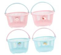 ABOOFAN 4pcs Cartoon Portable Basket Multipurpose Desktop Organizer for Storage for and Bathroom Essentials Adorable Design Rainbow Blue Star Hat