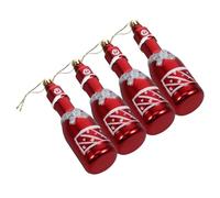ABOOFAN 4pcs Christmas Tree Pendants Wine Bottle Baubles for Xmas Decorations Tree