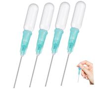 ABOOFAN 4Pcs Essential Oil Dropper with Flat Needle Tip Thickened Plastic Liquid Transfer Tool for Aromatherapy DIY Blends Perfume Soap Making Accurate Drop Measurement