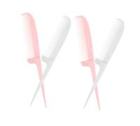 ABOOFAN 4pcs Foldable Hair Parting Combs with Fine Teeth for All Hair Types Portable Travel Pocket Combs for Styling Detangling and Braiding Practical Gift for Hairdressers and Daily Use