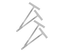 ABOOFAN 4pcs Handheld Sign Display Rods Stainless Steel Multi-function Sign Holder for Sports Events Parades Exhibitions Airport Transfers with Square Clamp Lightweight