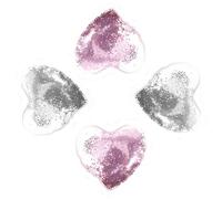 ABOOFAN 4pcs Heart-shaped Cooling Eye Gel Pads Reusable Ice Patches for Dark Circles Under Eye Bags Relief Soft Comfortable PVC Material Refrigerated Heated Therapy for Fatigue and