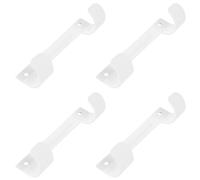 ABOOFAN 4pcs Ironing Board Wall Mount Bracket Hooks, White Iron Material with Widened Hook Surface, Easy to Install and Prevents Slipping, for Laundry Room and Closet Organisation