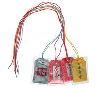 ABOOFAN 4pcs Japanese Omamori Charm Embroidered Lucky Hanging Pendants for Health Blessing Success Random Styles Gift