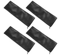 ABOOFAN 4pcs Leather Mic Pouch Portable Mic Protective Pouch Stylish Pu Material Anti-Scratch Zipper Case Protects Microphone from Water for Outdoor Use