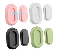 ABOOFAN 4pcs Magnetic Wall Mount Remote Holder Silicone Organizer Adhesive Backed Remote Stand for Room Versatile Use for Keys Headphones and More Easy Installation Sleek Design White Pink