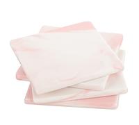 ABOOFAN 4pcs Marble Coasters Square Decorative Drink Coaster Heat-resistant Table Mats