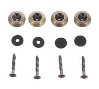 ABOOFAN 4pcs Metal Guitar Strap Locks Buttons with Screws Nonslip Heavy-duty End Pins for Electric Bass Acoustic Ukulele Easy Installation Vintage Style Guitar Accessories