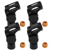 ABOOFAN 4pcs Microphone Clip Holder with Adapter Mic Clamp for Live Broadcast Interview Podcast Drum Radio Mic Stand Stable and Compatible Accessories