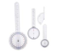 ABOOFAN 4pcs Orthopedic Angle Goniometer Ruler Set Finger Measuring Tool, Plastic Protractor Gauge for Joint, Spinal and Toe Angle Assessment, Portable Medical Measurement Instrument