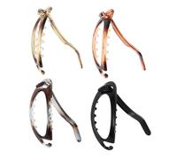 ABOOFAN 4pcs Oval French Hair Barrette Clips for Women, Plastic Material with Stylish Retro Design, Easy to Style Quickly and Gentle on Hair for Daily Life and Parties