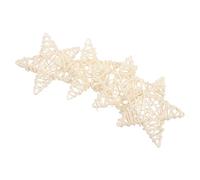 ABOOFAN 4pcs Pentagram Rattan Chew for Small Animals - Hamster, Bunny, Rat Teeth Cleaning Set - Natural Star-shaped Pet Playing for Gnawing and Activity