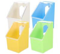 ABOOFAN 4pcs Pigeon Feeder Cage Pigeon Feeder Easy to Refill Easy to Use Thickened Plastic Multi-function Hanging Box for Cage Pet Birds