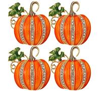 ABOOFAN 4pcs Pumpkin Napkin Rings for Thanksgiving Party Napkin Holders Buckle for Fall Table Decor Restaurants and Hotels Harvest Celebrations