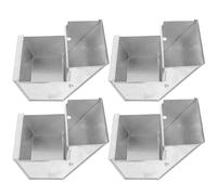 ABOOFAN 4pcs Rabbit Feeder Box Small Animal Food Dispenser for Cages Indoor Use Heavy Duty Iron Material Easy to Clean and Sturdy Metal Structure Optimizing Daily Feeding Process