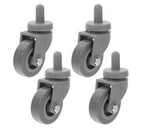 ABOOFAN 4pcs Rubber Caster Wheels Threaded Stem Swivel Caster Wheels for Mop Bucket Trash can Dolly Wheels Replacement Moving Wheels for Furniture and Industrial Casters