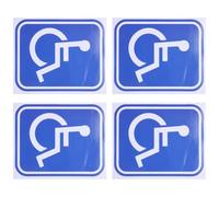 ABOOFAN 4Pcs Self-Adhesive Disabled Wheelchair Sign Decals for Car Window, Disability Sticker Set for Vehicle and Home, Adhesive Wheelchair Symbol Stickers for Accessibility Awareness
