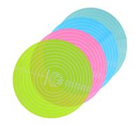 ABOOFAN 4pcs Silicone Baking Mat Silicone Mat Silicon Baking Non Cooking Heat Resistant Round Pads Insulated Silica Gel
