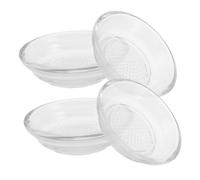 ABOOFAN 4pcs Transparent Garlic Grinding Plate Small Dipping Bowls for Condiments and Side Dishes Easy to Clean Portable Kitchen Tool for Evenly Prepared Ingredients