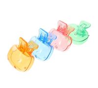 ABOOFAN 4pcs Travel Toothbrush Head Covers Plastic Protector Caps Compact Portable Clip Style for Home Camping Business School Fits Manual Electric Brushes Dustproof and Easy Open Close