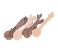 ABOOFAN 4pcs Unfinished Wooden Spoon Blanks DIY Wood Carving Kit for Beginners Walnut and Beech Wood Craft Blocks Easy Start Whittling for Wooden Spoon Crafts and Woodcarving Projects