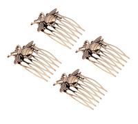 ABOOFAN 4Pcs Vintage Wedding Hair Comb Set Made of Iron with Elegant Bee Design Easy to Take out Put into Hair for Banquet or Party