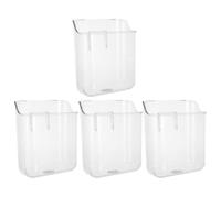 ABOOFAN 4pcs Wall Mount Document Organizer Box Multitier Stacking Capability and Pet Material, Modern Minimalist Design Holder for Student Folders and Office Paperwork in Contemporary