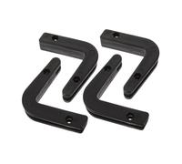 ABOOFAN 4pcs Wall Mounted Barbell Holder Rack Heavy Duty PP Material Barbell Storage Hanger for Home Gym Space-saving Fitness Equipment Accessory Compatible with Electroplated Coated