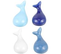 ABOOFAN 4pcs Whale Shape Chopstick Rests Kitchen Accessory Ceramic Elegant Flatware Holder for Holding Chopsticks and Tableware Dining Table Decor