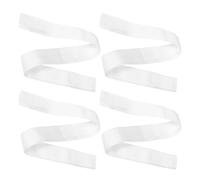 ABOOFAN 4Pcs White Volleyball Net Centre Strap Set Weather Resistant Webbing Bands for Precise Net Division Portable Replacement Tennis Accessory for Outdoor Court Training and Match Use