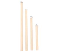 ABOOFAN 4pcs Wooden Bird Perch Rods with Screws Ergonomic Secure Installation Attractive Bird Cage Sticks Functional Parakeet Stands for Birdcage Accessories