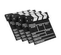 ABOOFAN 4pcs Wooden Movie Clapper Boards Portable Film Clapboard Props for Directors and Filmmaking English Version Clapper for Movie Production and Photo Scenes