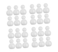 ABOOFAN 4sets Unfinished Foam Snowman Figurines for DIY Crafts Handmade Christmas Decor Lightweight Polystyrene Snowman Models Creative Holiday Decoration Supplies for Room 6pcs*4