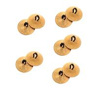 ABOOFAN 5 Pairs Finger Cymbals Silk Scarf Bell Performance Top Small Percussion Musical Instrument Ideal for Boys and Girls