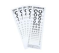 ABOOFAN 5 Sheets C Type Testing Chart Wall Mounted Eye Exam Chart for Home and Clinic Use Material Printing for Accurate Visual Assessment